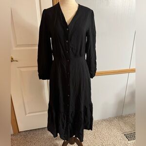 Uniqlo Black Long Sleeve Dress Size Small